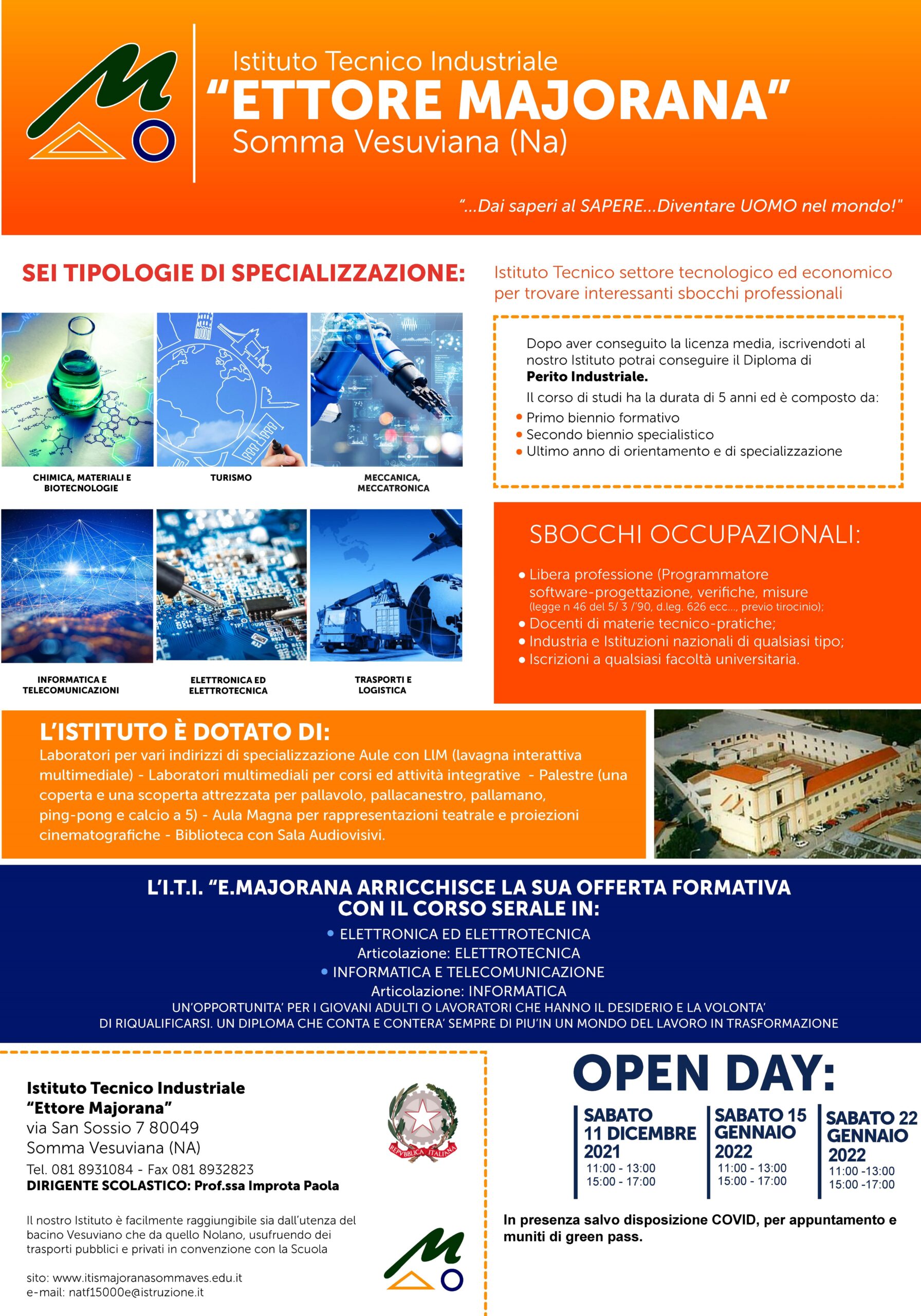 Manifesto Open Day ITI E. Majorana
